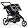 BOB Gear Revolution Flex 3.0 Duallie Jogging Stroller - Graphite Black | All-Terrain Comfort for Two