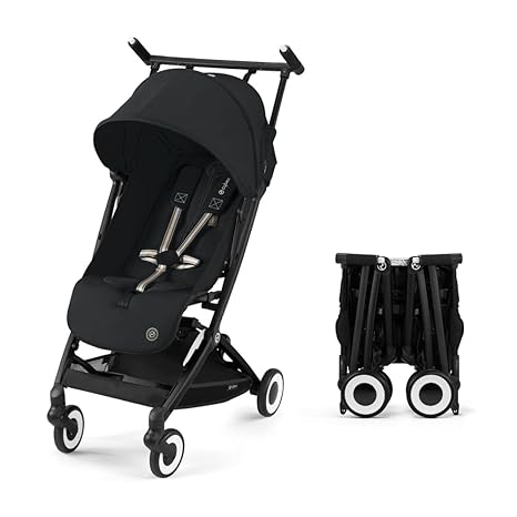 Cybex Libelle 2 Lightweight Travel Stroller - Magic Black | Carry-On Friendly