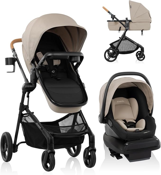 Evenflo Pivot NXT Travel System: Versatile & Lightweight Infant Car Seat Stroller