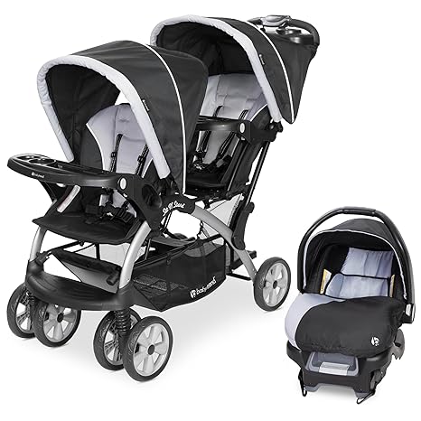Baby Trend Double Stroller & Car Seat Combo | Lightweight Travel System for Two