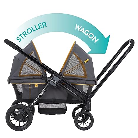 Evenflo Pivot Xplore All-Terrain Stroller Wagon: Adventure Ready in Gray