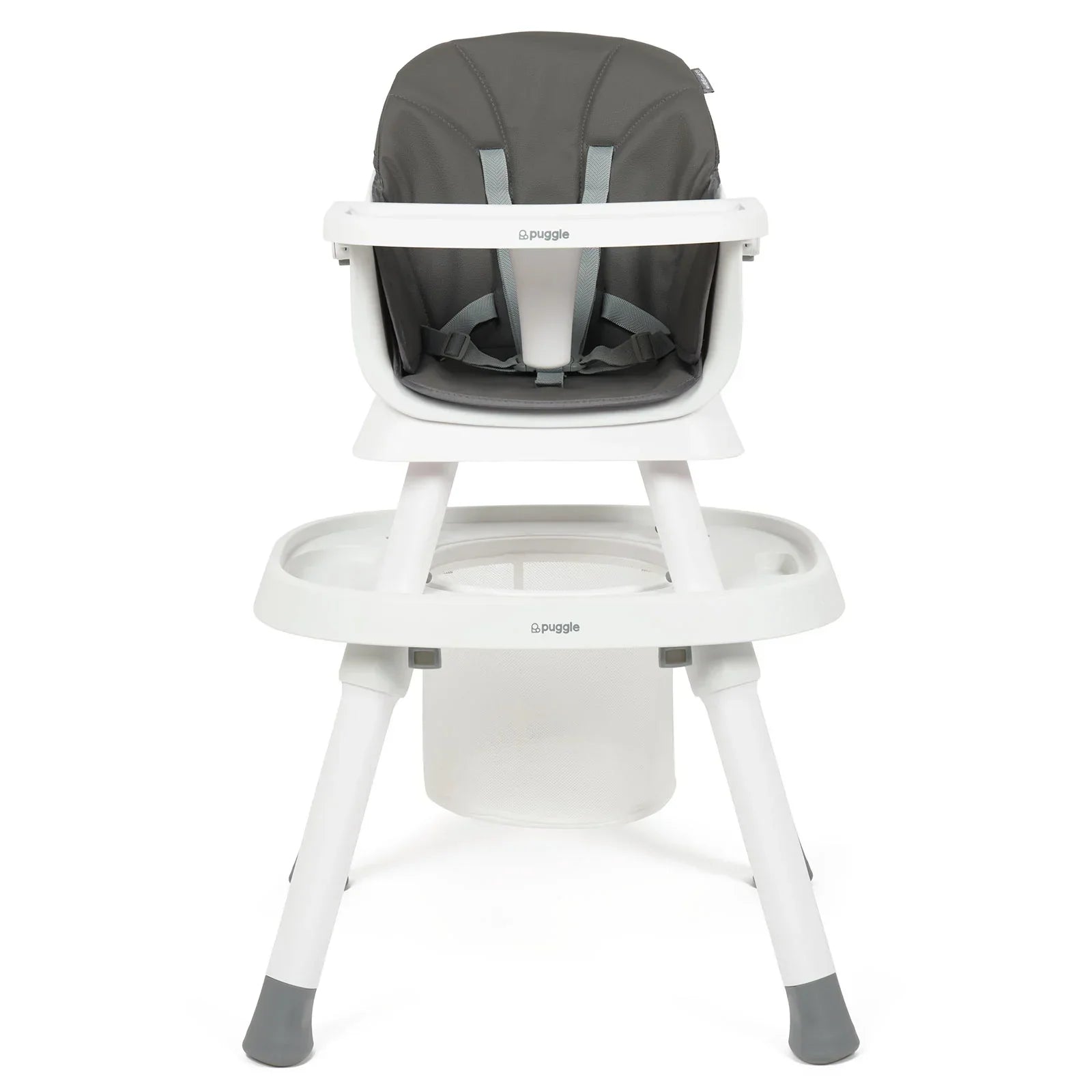 Puggle Snack & Play 7-in-1 Hi-lo Highchair - Flint Grey by Puggle