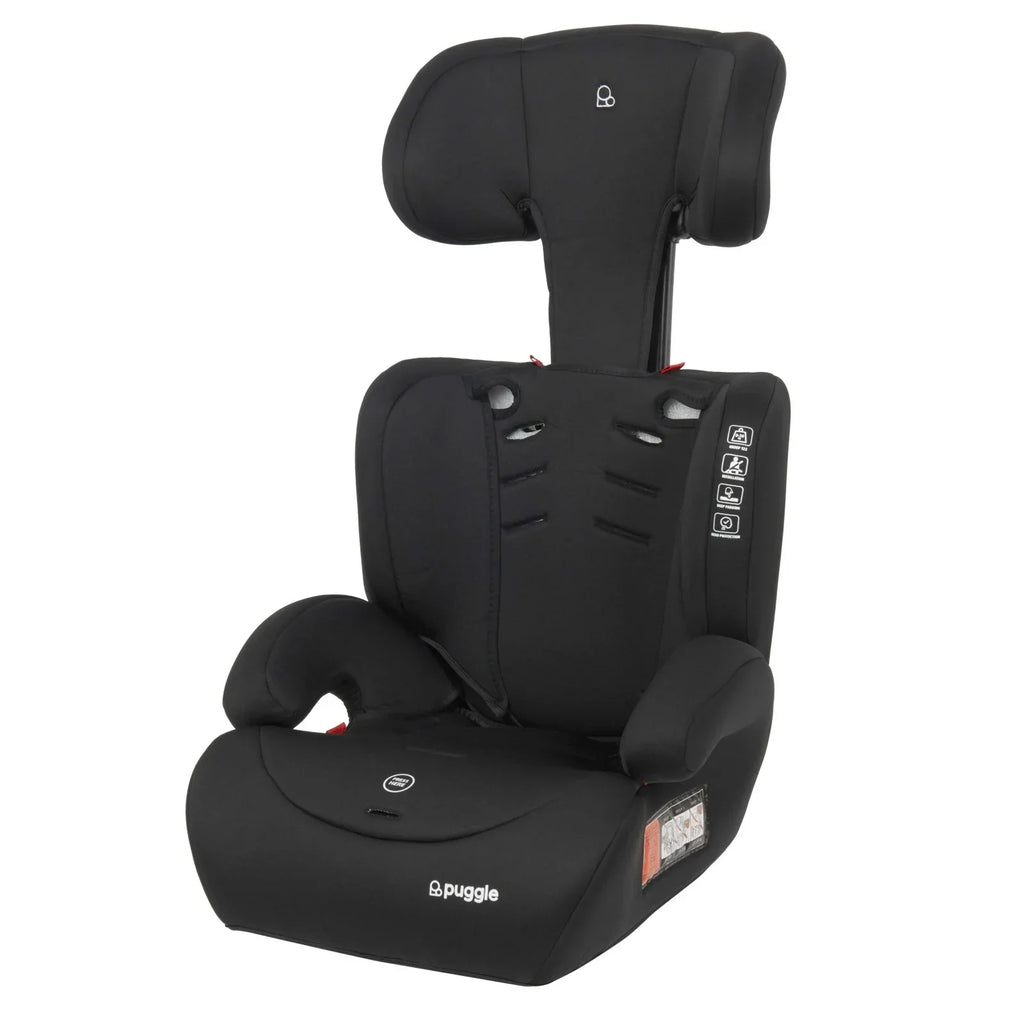 Puggle Maxi Gro Comfort Group 1/2/3 Eco Car Seat Booster Seat - Storm Black (9 Months-12 Years) by Puggle